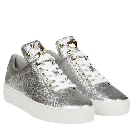 silver sneakers michael kors|Michael Kors sneakers on sale.